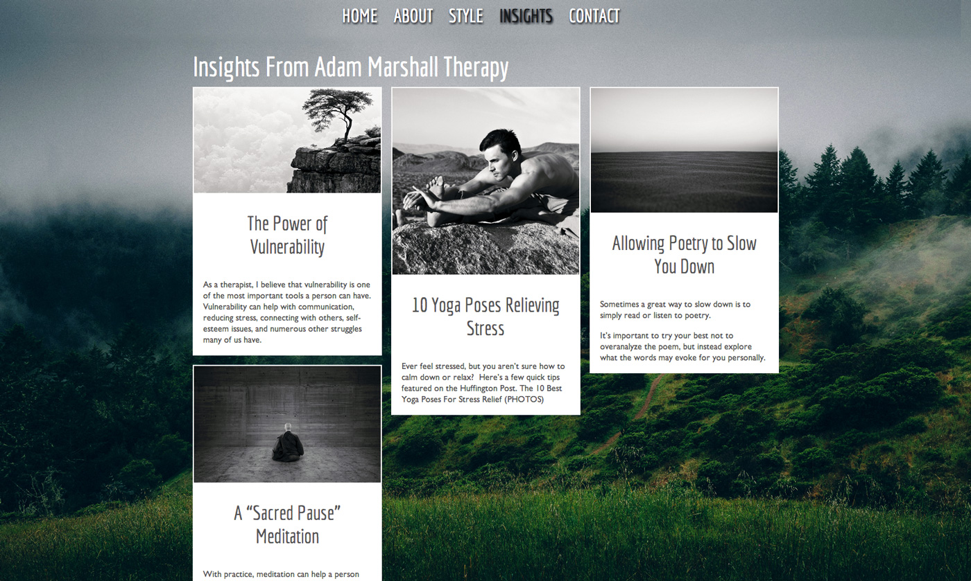 AdamMarshallTherapy.com – Blog grid