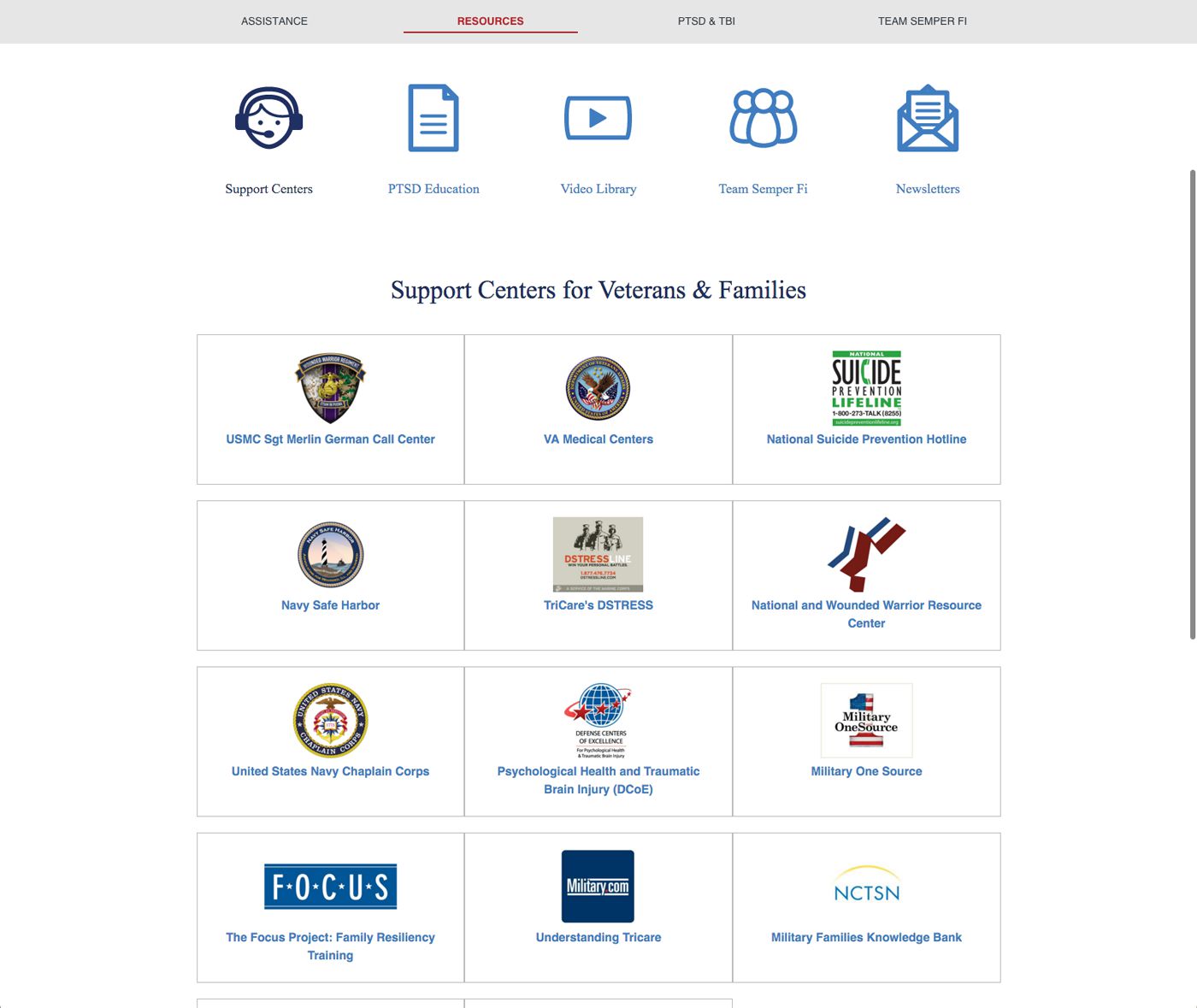 SemperFiFund.org – Resources