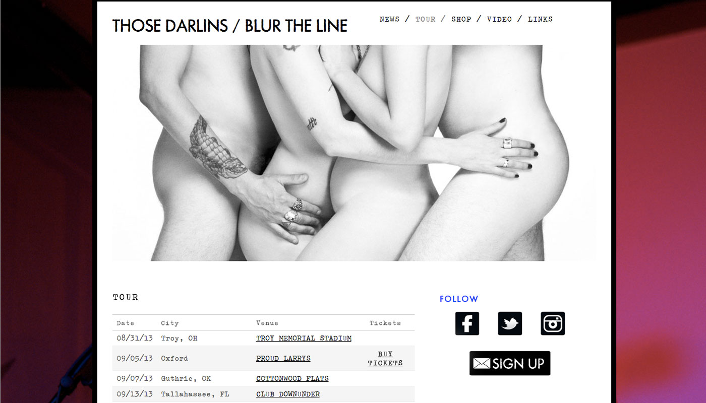 Those Darlins – Tour page